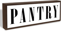 Pantry Sign, Rustic Decorative Wooden Box Signs, Framed Wooden Plaque Sign Decor, Funny Kitchen Decoration, Farmhouse Home Decor for Kitchen Shelf, Pantry Room Decors, Housewarming Gift