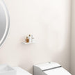 Danpoo Small Floating Shelf for Wall Storage, Mini Display Shelf for Collectibles, Metal Wall Shelf for Bathroom/Living Room/Kitchen/Bedroom(White, 8