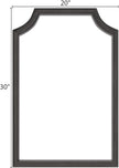 WallBeyond Scalloped Wood Mirror for Small Bathroom Vanity 20x30 Inch Rectangle Wall Mirror Decor for Hallway Bedroom Living Room Home (Black)
