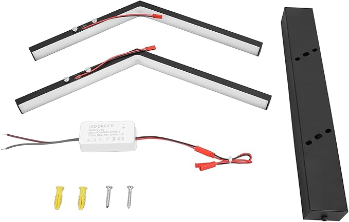 TOPINCN Modern Wall Sconce, Dimmable LED Light Fixture 3 Color Lighting, Metal Iron Art Wall Mounted Lamp, Black Line Minimalist Design, Suiatble for Living Room, Bedroom, Kitchen, (80cm)
