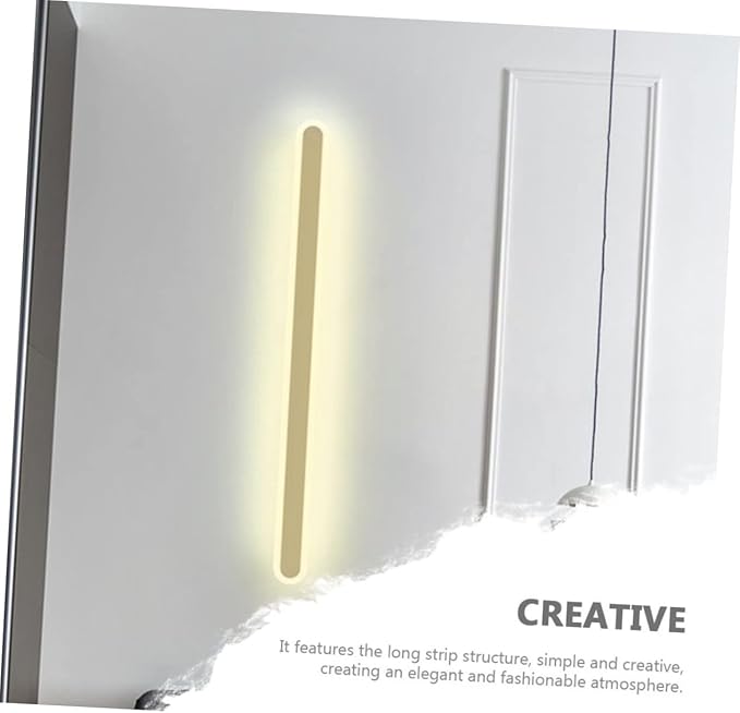 DOITOOL Chic Long Wall-Mounted Light for Bedroom and Aisle Minimalist Warm Light Fixture Atmosphere Illumination Durable Iron Material