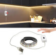 LED USB Under Cabinet Lights with Hand Wave,Under Counter Lighting, Under Desk Light Bar, Hand Wave Activated, Plug and Play,Soft Strip Light for Kitchen,Shelf,Cupboard,Closet (White, 1m)