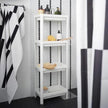 HIEEY 4 Tier Bathroom Shelf,Bathroom Rack, Shelves Organizer, for Bathroom Laundry Pantry Kitchen Narrow Places