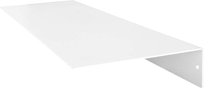 Buhbo Mitus Floating Shelf Wall Mounted (8 inch x 24 inch) Heavy Duty Industrial Modern Steel, White