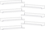 MEBRUDY Clear Acrylic Shelves Pack of 7, 15 inch Floating Wall Shelf for Bookshelves, Bathroom, Bedroom, Living Room, Kitchen Storage, Organization
