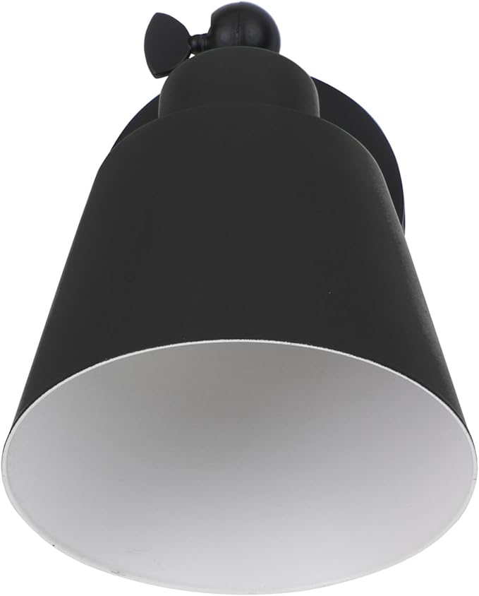 Nordic Modern Wall Light with Wood Accent Simple Stylish Hanging Wall Lamp for Bedroom Corridor and Bedside Metal Frame Elegant Minimalist Black Finish Bulb Not Included