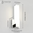 Chrome Wall Lights for Bedroom Modern Indoor LED Hallway Sconces Corner Light 12