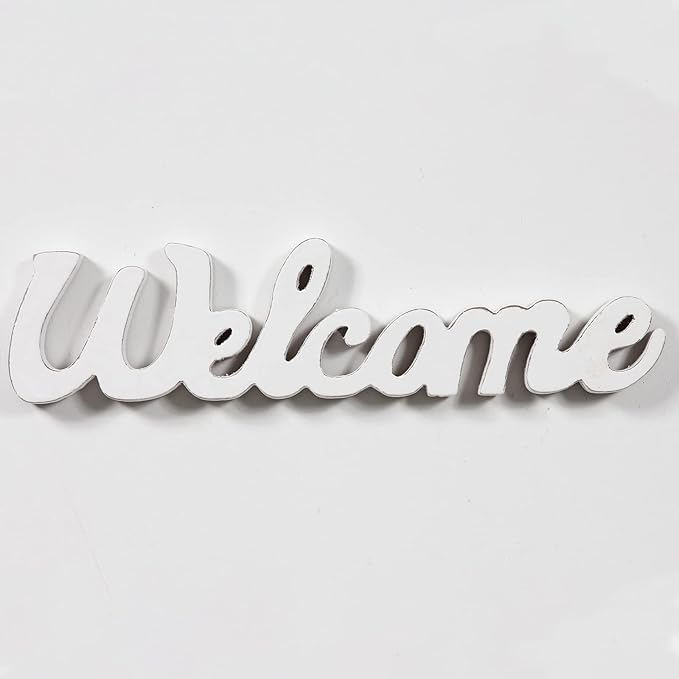 Rustic Wooden Outdoor Welcome Sign for Front Door 15