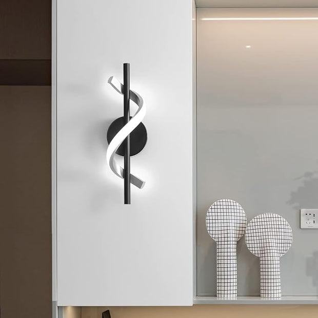 Modern Wall Sconces Set of Two, 9W Hardwired Wall Lighting Fixture Lamps LED Aluminum Wall Lamps for Bedroom Living Room Hallway Hotel Indoor (Cold White)