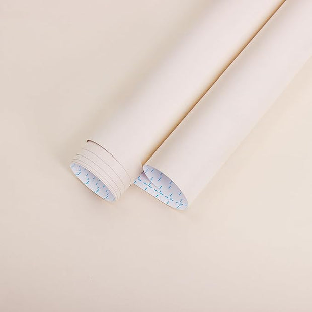 Peel and Stick Wallpaper Solid Color Nude Contact Paper Matte Wall Paper for Bedroom Bathroom Beige Wallpaper Removable Self-Adhesive Kitchen Wall Decor Vinyl Roll 17.3" x 394"