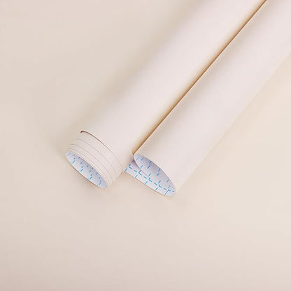 Peel and Stick Wallpaper Solid Color Nude Contact Paper Matte Wall Paper for Bedroom Bathroom Beige Wallpaper Removable Self-Adhesive Kitchen Wall Decor Vinyl Roll 17.3" x 197"
