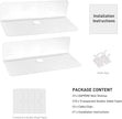 OAPRIRE Acrylic Floating Shelves Set of 2 - Damage Free Expand Wall Space - 9 Inch Adhesive Shelf for Bedroom, Bathroom, Kitchen, Shelves for Wall Decor with Cable Clips (Frosted)