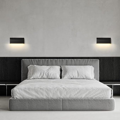 LED Rectangle Wall Light Modern Wall Sconce Lamp, Minimalist Wall Sconces Indoor Lighting Fixtures for Living Room Bedroom Bedside, 4000K Natural White Wall Wash Lights