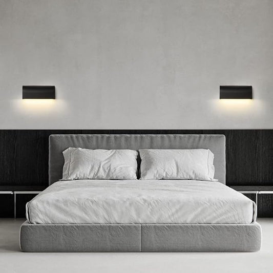 LED Rectangle Wall Light Modern Wall Sconce Lamp, Minimalist Wall Sconces Indoor Lighting Fixtures for Living Room Bedroom Bedside, 4000K Natural White Wall Wash Lights