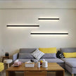 Modern LED Wall Sconce, Black Linear Wall Lighting Fixture for Indoor Use, Minimalist Wall Mount Light for Bedroom, Hallway, Office, Living Room (3000K, 40cm)