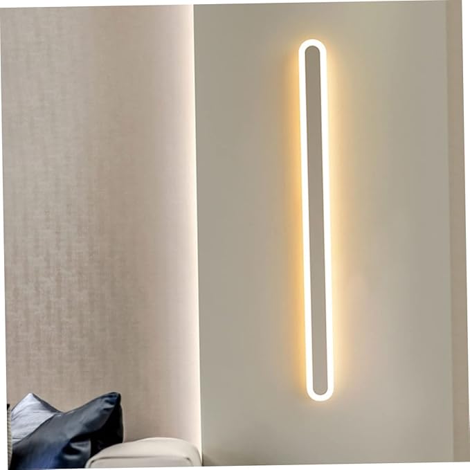 Minimalist LED Bedroom Wall Light Warm White Modern Iron Strip Lamp for Bedside and Corridor Energy Saving Contemporary Wall Sconce with Durable Craftsmanship and Easy Installation