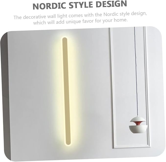 Modern LED Wall Light Fixture Minimalist Backdrop Light for Bedroom Living Room Corridor Durable Iron Construction Warm Light Home Decoration