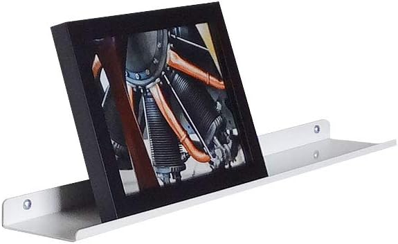 Floating Ledge, Photo Shelf, Art Ledge - Very Durable and Made in The USA (White, 18")