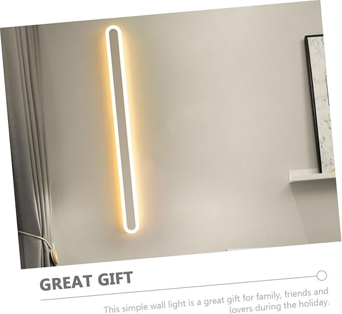 Uonlytech Chic Minimalist LED Wall Light White Frame Warm Glow Elegant Bedroom Night Lamp for Living Room Stairway Hallway Decoration Easy to Install Indoor Aisle Lighting Fixture