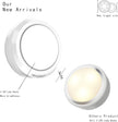 HOLKPOILOT Puck Lights with Remote Control, Under Cabinet Battery Operated, Under Counter Puck Lighting, Wireless Stick On Lights White (4pack)