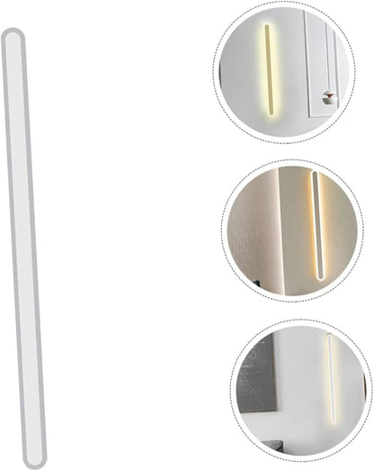 Modern LED Wall Light Fixture Minimalist Backdrop Light for Bedroom Living Room Corridor Durable Iron Construction Warm Light Home Decoration