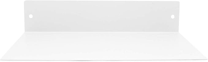 Buhbo Mitus Floating Shelf Wall Mounted (8 inch x 12 inch) Heavy Duty Industrial Modern Steel, White