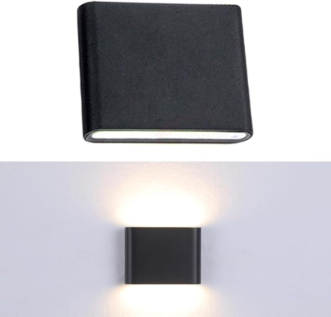 NUOBESTY 1Pc Modern LED Wall Lamp Black Indoor Light Fixture for Bedroom Corridor Living Room Soft Warm Lighting Durable Design Minimalist Style