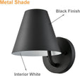 DIRYZON Industrial Wall Sconces Set of Two,Metal Barn Wall Lights for Bedroom,Black Sconce Lighting for Living Room Kitchen Hallway