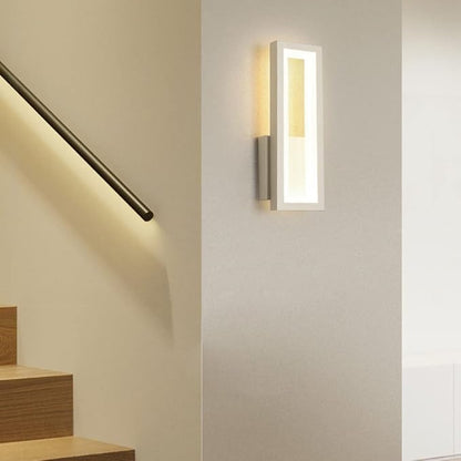 LED Wall Light Modern Metal Wall Sconce Lighting 16W Bedside Wall Lamp, Nordic Rectangle Wall Sconces Indoor Wall Wash Lights for Living Room Bedroom Bedside Hallway