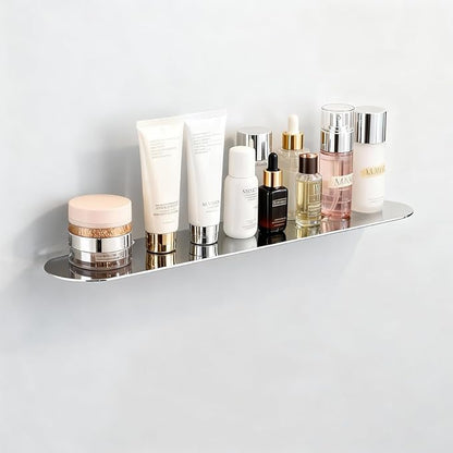 304 Stainless Steel Shelf Bathroom Shower Floating Shelves Wall Mounted Shower Caddy Basket Shelf Storage Organizer Shelves for Bathroom, Kitchen, Silver,19.7 Inch/ 50 cm