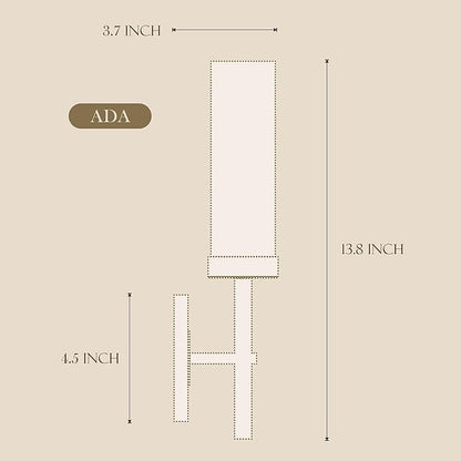 Wall Sconces Set of 2 (with 2 Bulbs), Modern Bathroom Wall Sconces Lighting with Thickened Glass, Hardwired Wall Mount Light Fixtures for Bathroom, Bedroom, Hallway, Living Room(Gold)