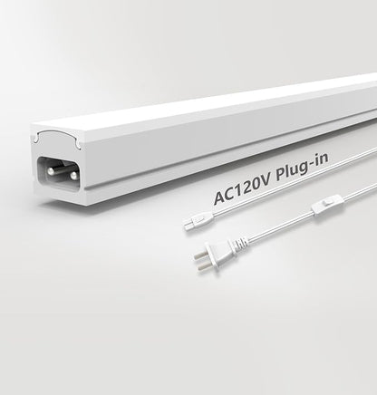 Under Cabinet Lighting Plug in, 12 Inch 1 Pc, Linkable AC120V 3CCT 3000K/4000K/5000K Ultra Slim, LED Under Cabinet Lights for Counter Light, Kitchen, Shelf, Sink, Workshop, Desk，White
