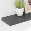 High Gloss Grey Honeycomb MDF Large Floating Wall Shelf 4-Piece Set, Modern Space-Saving Design with Sturdy Construction for Display and Storage