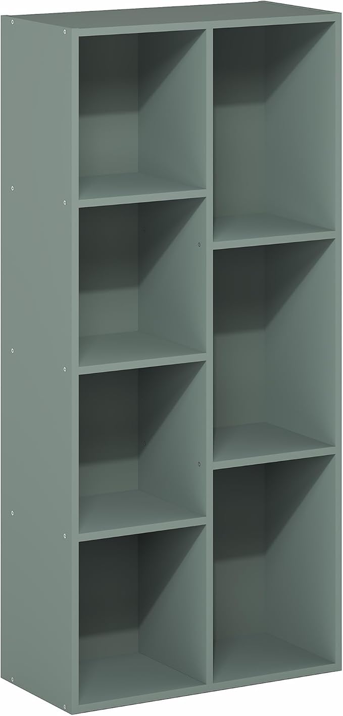 Furinno LUDER Book Shelf, 7-Cube Bookshelf, Bookcase, 9.4