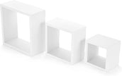 MELANNCO Floating Square Cube Shelves, for Bedroom, Living Room, Bathroom, Kitchen, Nursery, White (Pack of 12)