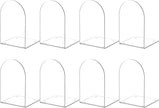 Acrylic Bookends 8 Pieces, Book Ends for Shelves, Clear Bookends for Book Shelves and Desktop Organizer, Transparent Shlef Book Stopper for Home Office Supplies