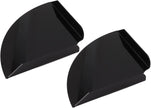 Health Gear Acrylic Wall Mount Floating Corner Shelves 2pcs Quarter Round Shower Shelf, Sturdy Wall Storage Display Organizer for Bathroom Kitchen Bedroom Living Room 1.2 x 8.3 x 8.3in (Black)