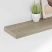 Oak Honeycomb MDF Floating Wall Shelf with Metal Standard Mounting, 35.4 Inch Long Modern Storage for Books and Decor, Easy Installation and Maintenance, Versatile Indoor