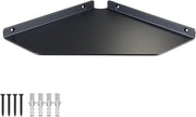 10 Inch Black Floating Corner Shelf Wall Mounted, Large Triangle Shelf for TV Box, Router, Speakers, Wine & Trophies