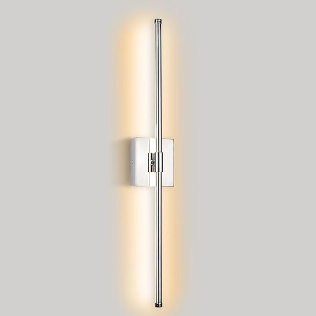Modern LED Wall Sconces, Hardwired Wall Sconces, 3000K Warm Light Wall Lamp, Wall Light Fixtures for Living Room, Bathroom, Bedroom, Chrome