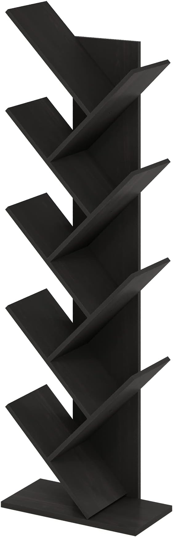Furinno TREE Book Shelf, 9-Tier Bookshelf, Tree Bookcase with Angled Open Shelf, 8.4