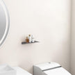 Danpoo Small Floating Shelf for Wall Storage, Mini Display Shelf for Collectibles, Metal Wall Shelf for Bathroom/Living Room/Kitchen/Bedroom(Grey, 8