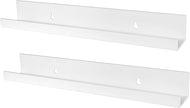 evron Acrylic Floating Shelves – 2-Pack White Wall Shelf for Bathroom, Bedroom, or Kitchen – Easy Installation with Adhesive (No-Drill) or Screws (Drill Required) – 13.8