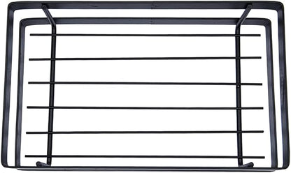 Hoshen Kitchen Hanging Buckle Spice Rack, Wrought Iron Coating Storage Rack, Wall-Mounted Spice Bottle Jam Storage Rack, Bathroom Storage Rack，1 Piece ，Black，30CM