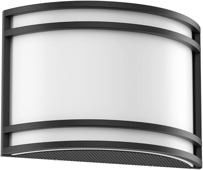15W LED Indoor Wall Sconce, 3000K/4000K/5000K Color Temperature, Dimmable Modern Indoor Wall Mount Half Cylinder Light Fixture for Hallway Bedroom, Matt Black