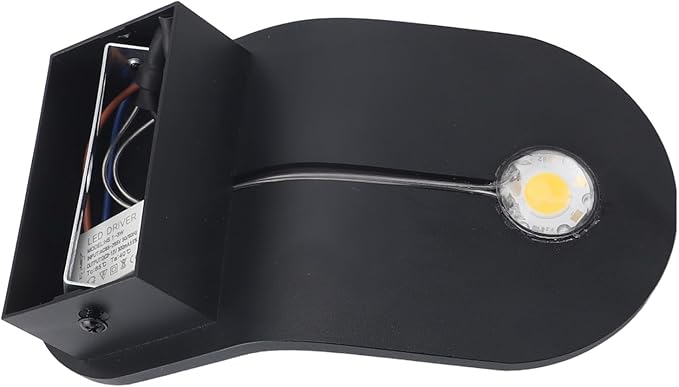 TOPINCN Upward Wall Light, Modern LED Sconce Hardwired LED Wall Mount Lamp with Unique Curved Panel, 3000K Warm Light for Living Room Bedroom Hallway Corridor