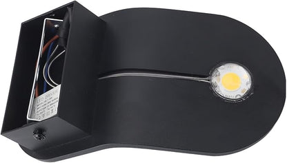 TOPINCN Upward Wall Light, Modern LED Sconce Hardwired LED Wall Mount Lamp with Unique Curved Panel, 3000K Warm Light for Living Room Bedroom Hallway Corridor