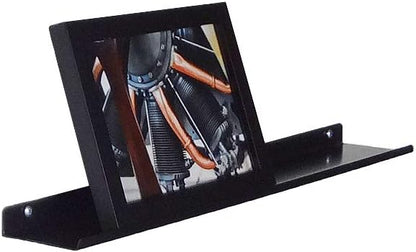 Floating Ledge, Photo Shelf, Art Ledge - Very Durable and Made in The USA (Black, 18")