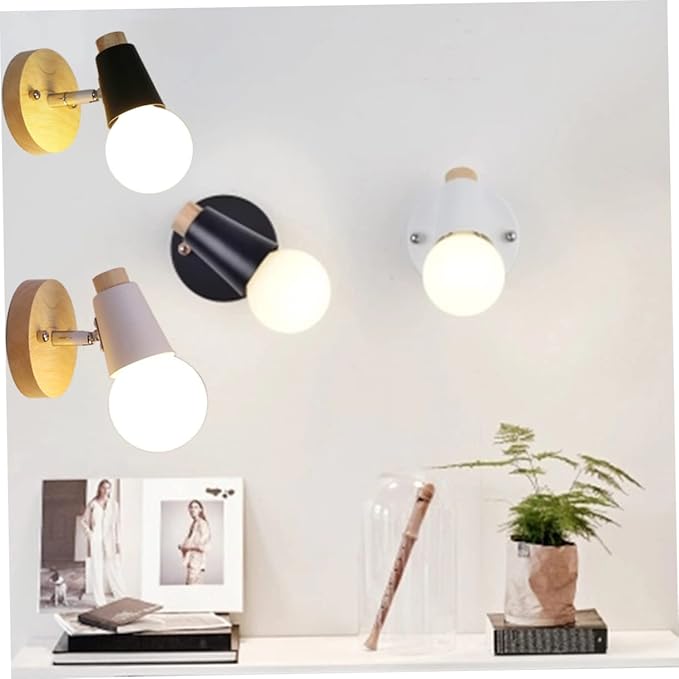 Tofficu Nordic Minimalist Wall Lamp E27 Sconce No Bulb Included Modern Lighting for Bedroom and Hallway Decor