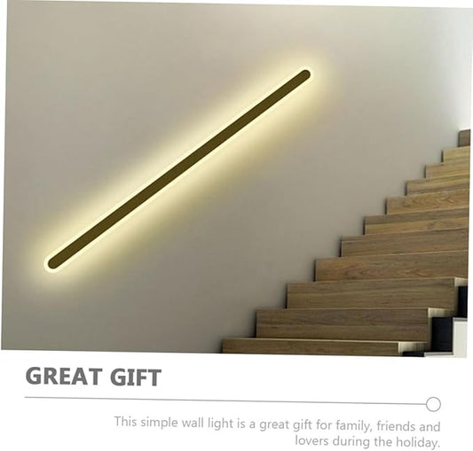 Minimalist Black Frame LED Wall Light Warm Glow Modern Bedside Lamp for Bedroom Living Staircase Backdrop Decorative Indoor Wall Sconce